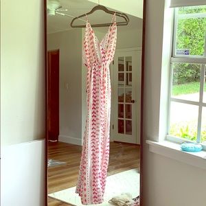 Pink and white jumpsuit/ backless